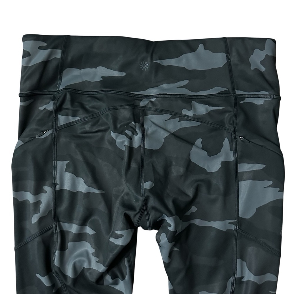 Athleta Camo Contender 7/8 Tight in PowerLift Mid Rise Leggings Black Sz Large - Picture 4 of 9